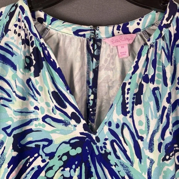 LILLY PULITZER BRYCE ROMPER CRASH THE BASH PRINT XS