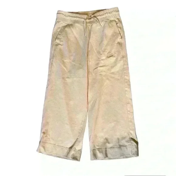Nike jersey knit wide leg cropped pants