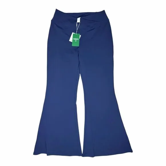 NEW HALARA HaloTek Air Navy Blue Flare Yoga Pants Women’s XL Petite Stretch Athl