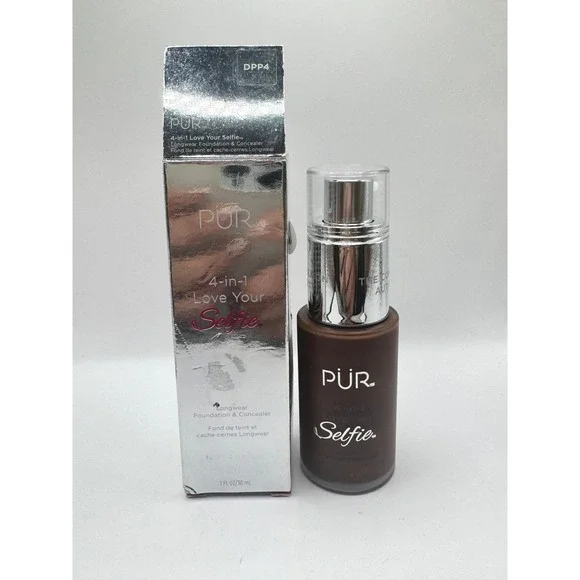 PUR 4-in-1 Love Your Selfie Longwear Foundation Concealer DPP4 Deep Peach 1oz