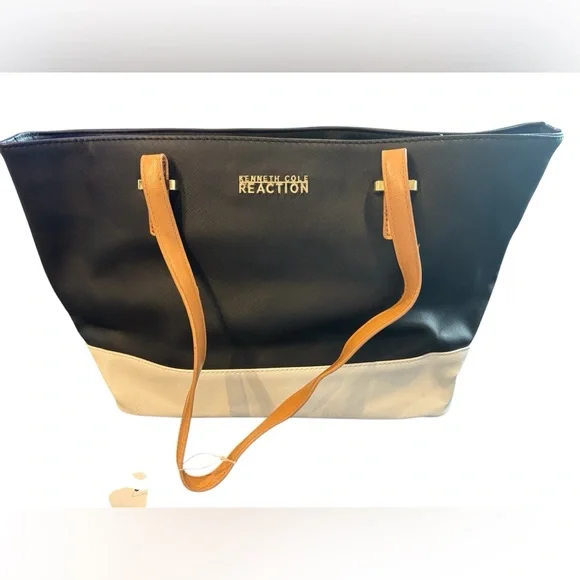 NWT Kenneth Cole Reaction Black and White Women's Tote Bag‎