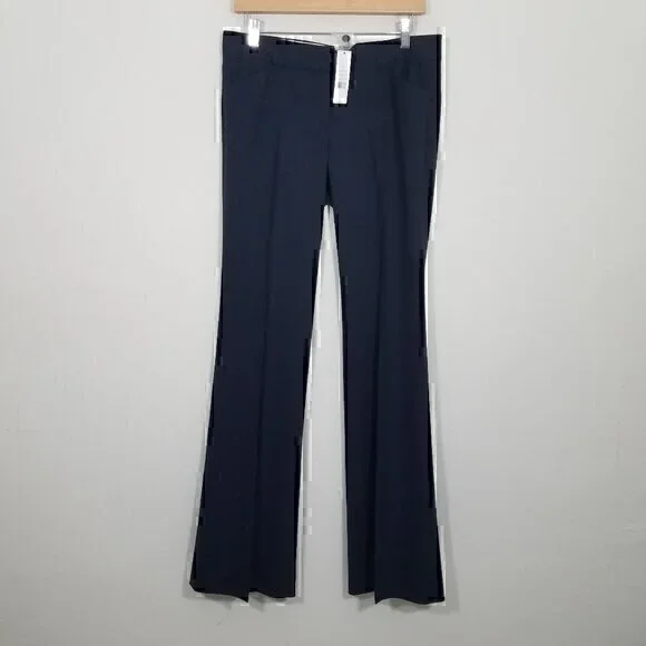 NWT Theory Deep Navy Wool Blend Max C Palisade Dress Pants Size 8