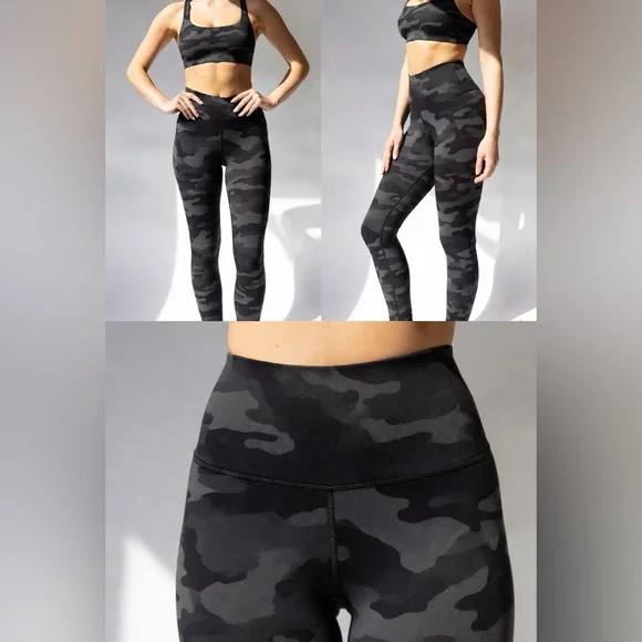 Alo Yoga Cropped Camo High Waist Leggings Size M Athletic Workout Yoga Pants