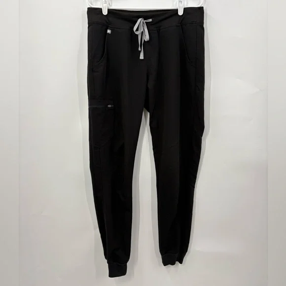 Figs Tech Collection Women's Medium Tall Black Zamora Jogger Scrub Pant Medical
