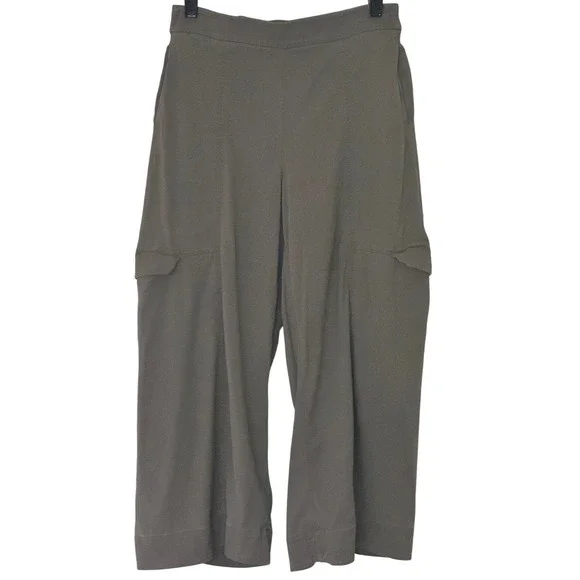 Lululemon Metropolis Maven High Rise Crops Cargo Pants Gray Wide Leg Women's 6