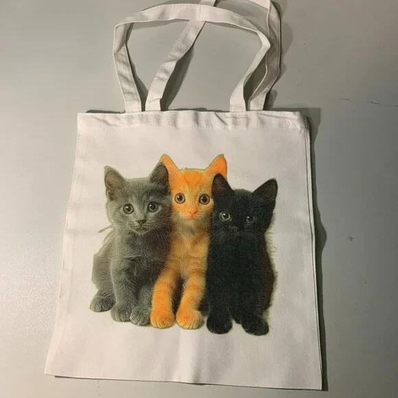 Three cats canvas tote NWOT