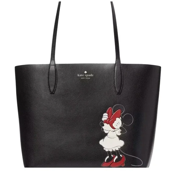Kate Spade Disney Minnie Comic Reversible Tote Wallet Set NWT RARE LTD