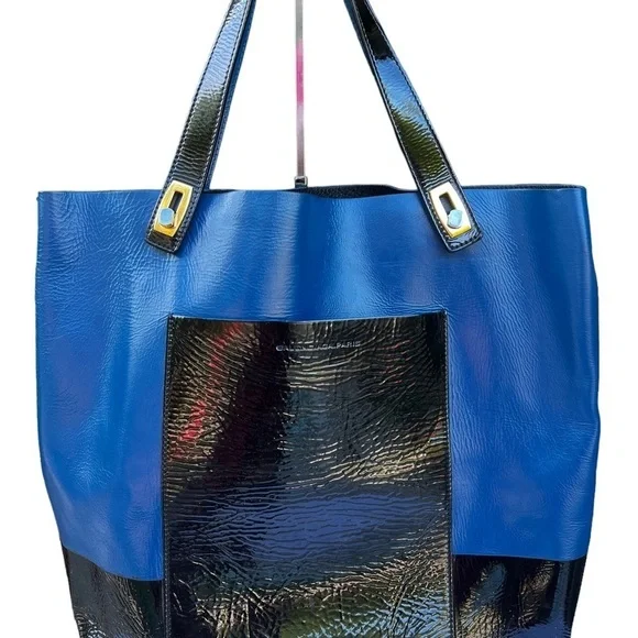 Black Patent and Royal Blue Balenciaga