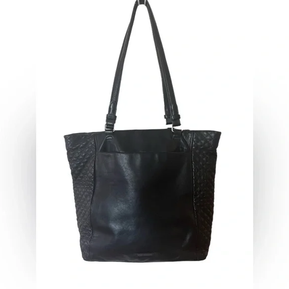 Vera Bradley “Gallatin” Large Black Leather Tote