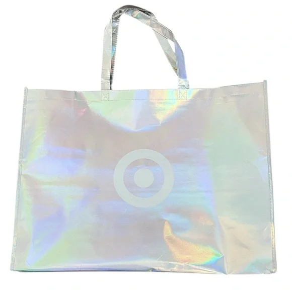 Target Swag Bag Reflective Holographic Tote Bag Only Black Friday‎ Viral Large