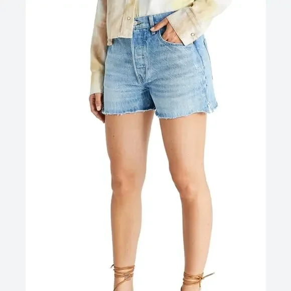 Etica Sydney Raw Hem Denim Shorts | Size 30