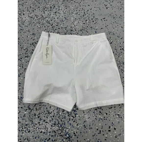 New Walter Hagen Shorts Womens White Seersucker Clubhouse 5