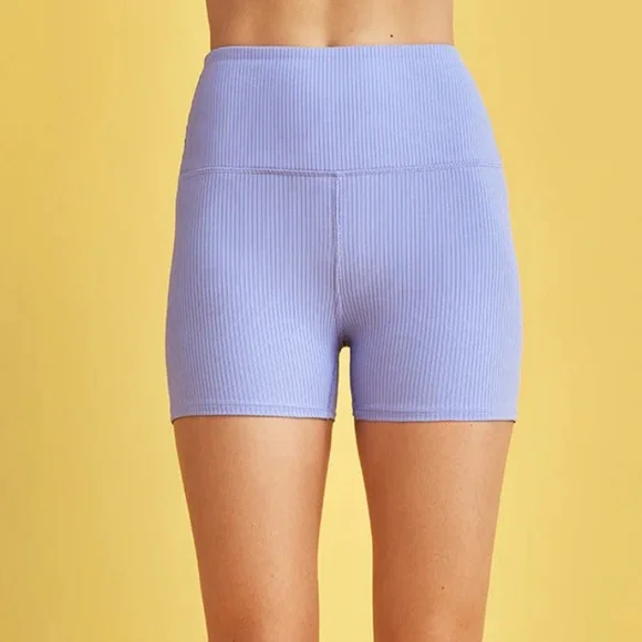 NWT‎ carbon38 Ribbed Shortie Digital Lavender purple women’s size small shorts