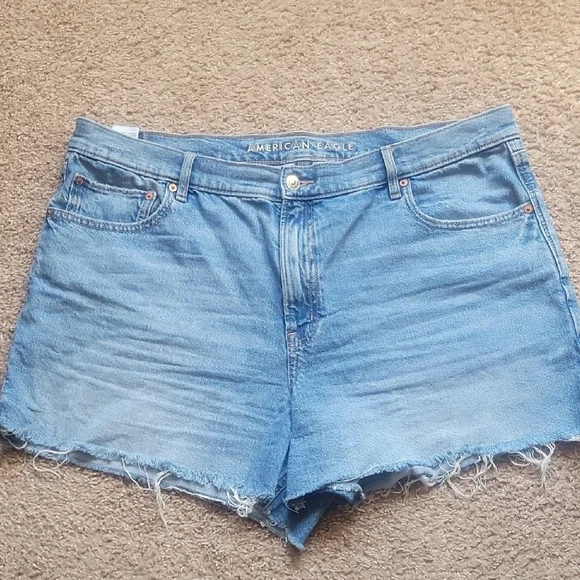 American Eagle Outfitters Light Wash Denim Cutoff Shorts