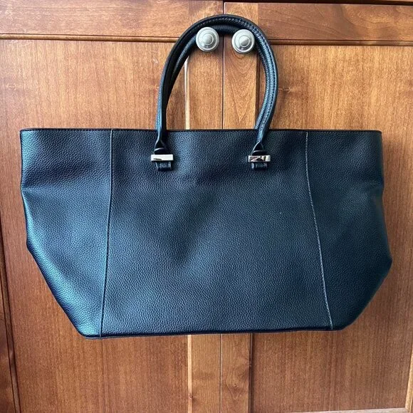 Diane Gilman DG Lux Sport Black Leather Tote Bag 🖤‎