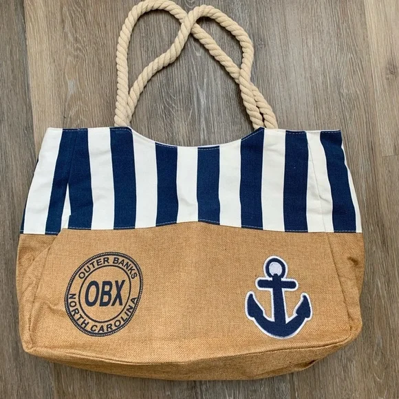 NWT North Carolina Outer Banks Tote with Rope Handles