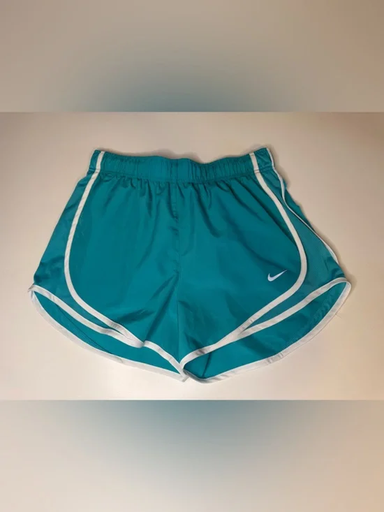 Nike Women's Size Small Teal Athletic Shorts with White Trim