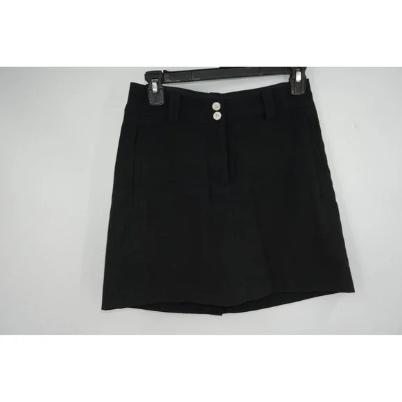 Nike Golf Skort‎ Womens 0 Black Dri-FIT Tour Performance Stretch Pockets