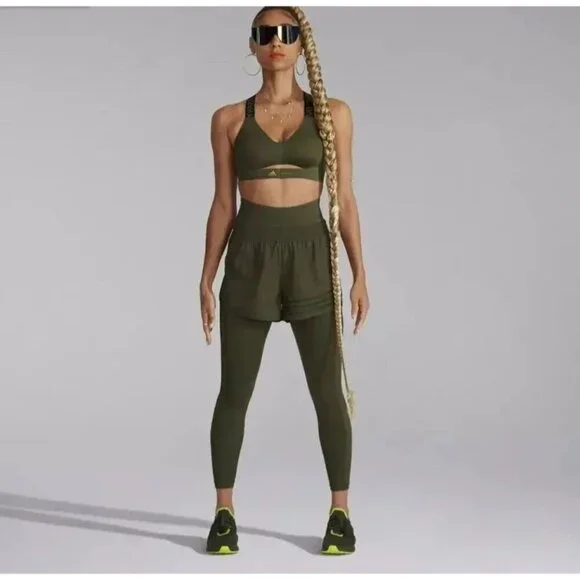 Peloton x IVY PARK x adidas Wind Shorts - Focus Olive HG0593 SIZE M