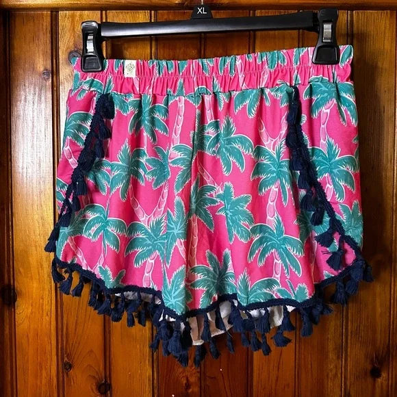 Simply Southern s/m summer shorts palm‎ trees