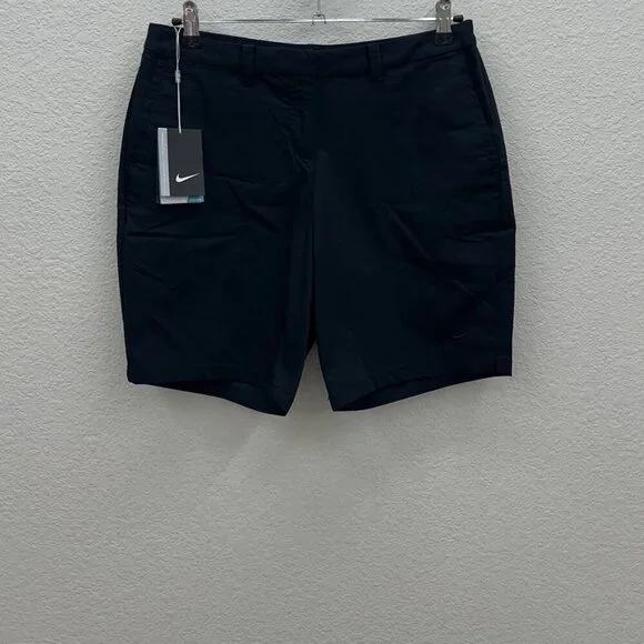 Nike Dri Fit Bermuda 2.0 Golf Black Stretch Shorts 831319-010 Womens size 6 NEW