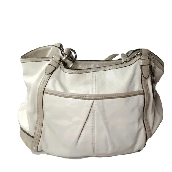 Coach Alexandra Large Tote Shoulder Handbag Purse 16739 Cream~Taupe