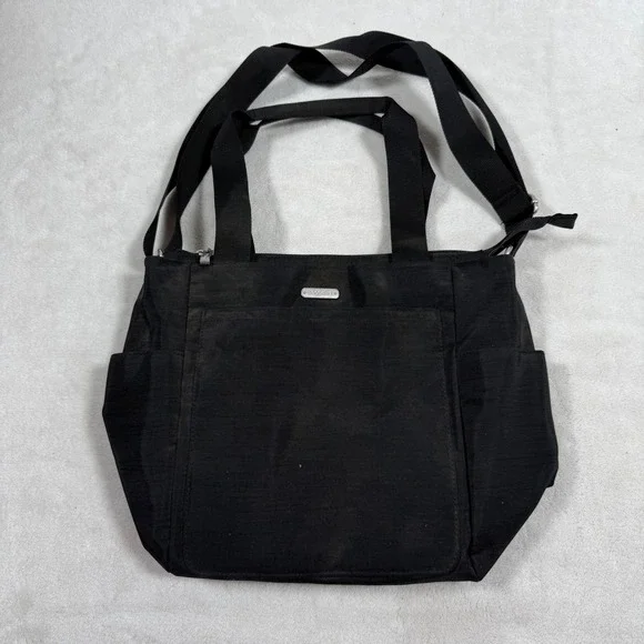 Baggallini Black Nylon Tote Bag Crossbody Shoulder Purse