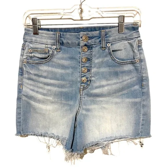 American Eagle Curvy Hi-Rise Shortie Jean Shorts