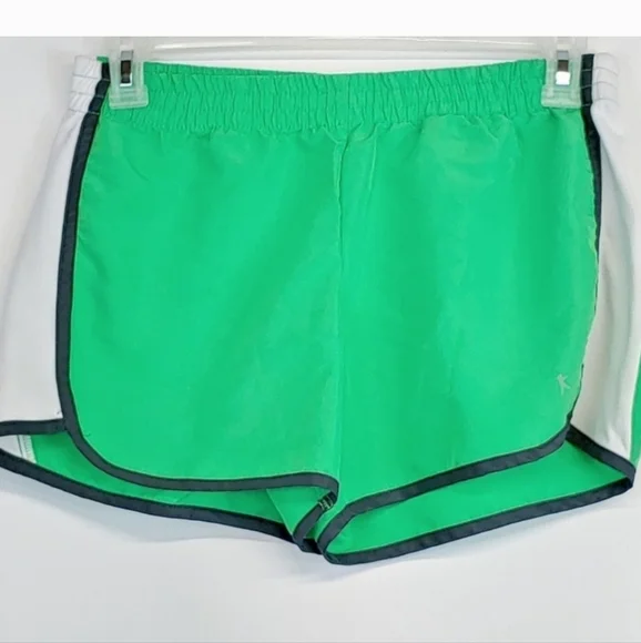 DANSKIN Now Athletic Running Reflective Green Shorts Size Medium