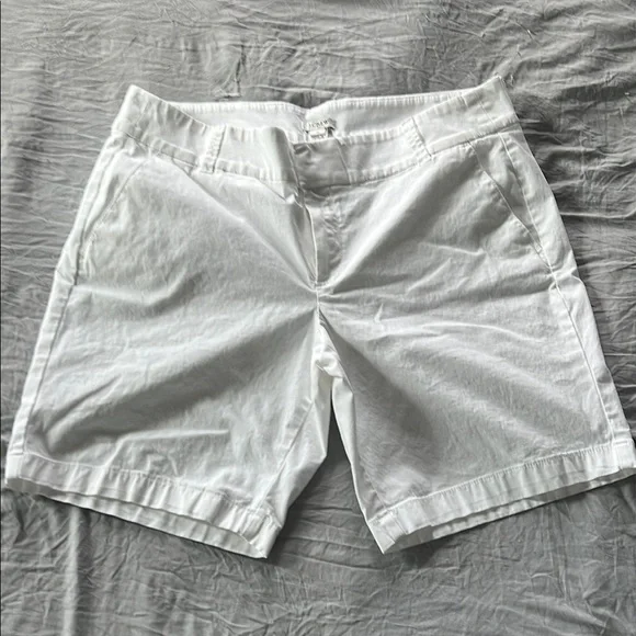 J Crew Factory White Chino Shorts