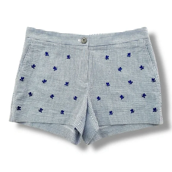 Brooks Brothers | Seersucker Embroidered Shorts (6)