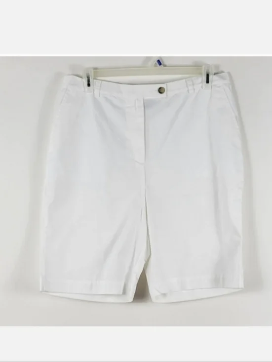 LAND'S END High Rise White Shorts Size 18