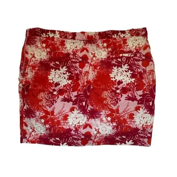 AW Golf by Allyson Whitmore Floral Cotton Skort Golf Athletic SZ 16P