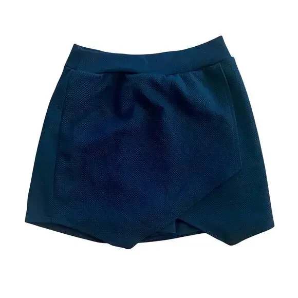 Potter’s Pot Black Faux Wrap Mini Skort Womens Small