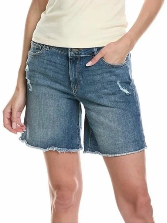 DL1961 Karlie Boyfriend Jean Shorts Size 29 Distressed Raw Hem DL Vintage