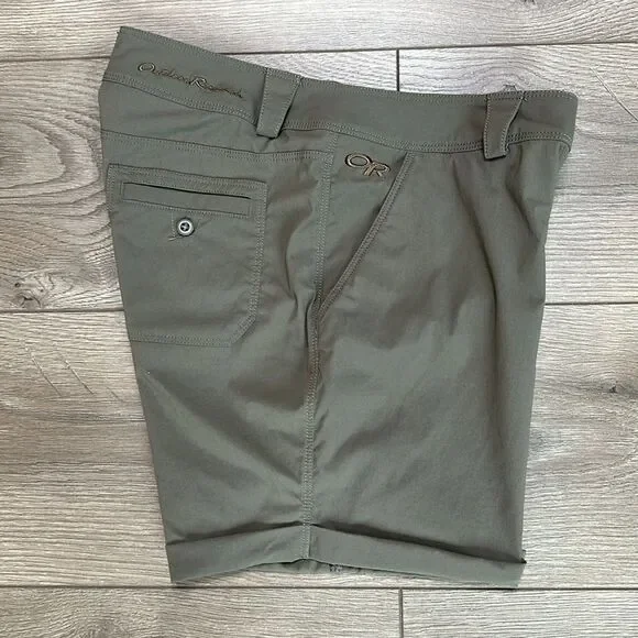 Outdoor Research Equinox Metro Hiking Shorts Mushroom Green Size 2‎
