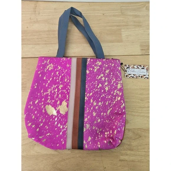 Folklore Couture Perry Leather Hair On Hide Tote Bag‎ Purse