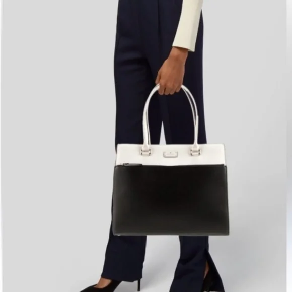 Kate Spade Maeve Shoulder Bag Grove Street Black/White Shoulder Bag Tote