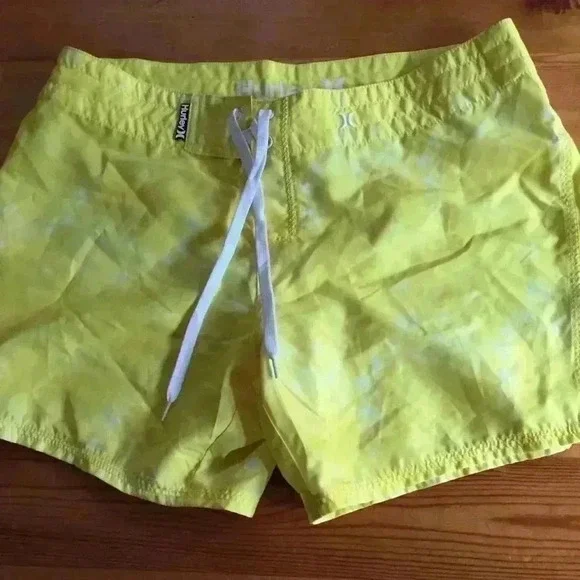 Hurley yellow sandy board shorts women