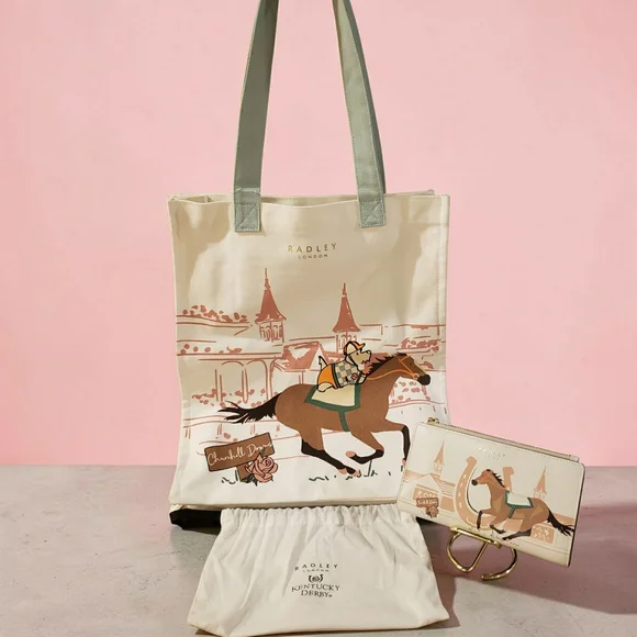 NWT! SET! Radley London Churchill Downs Kentucky Derby Tote w/ Wallet & Dusty