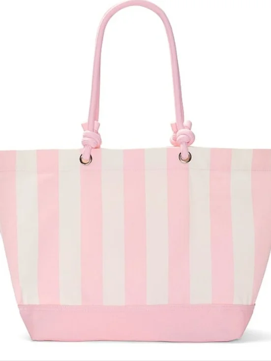Victoria's Secret Heritage Stripe Rope Handle Tote Bag NEW SEALED MSRP $49.95