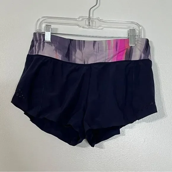 Lululemon Run Light As Air Indigo Blue Mirage Shorts
