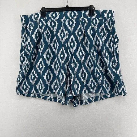 Torrid Women’s Shorts Size 3 Pull On Challis Shorts Green‎ NWT