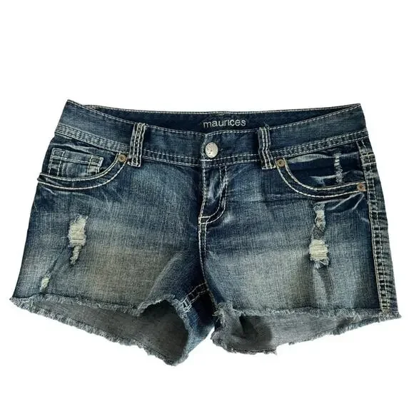 Maurices Blue Jean Cut-Off Shorts Size 9/10‎