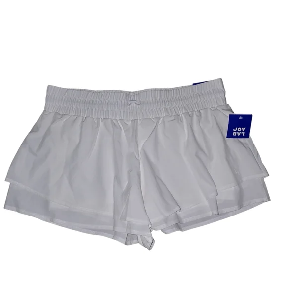 JoyLab Women's Athletic White Shorts, XXL, Built In Briefs, NWT!!!