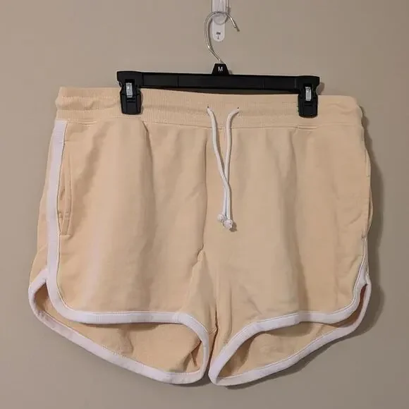 JCrew Yellow Sweat Shorts With White Lining