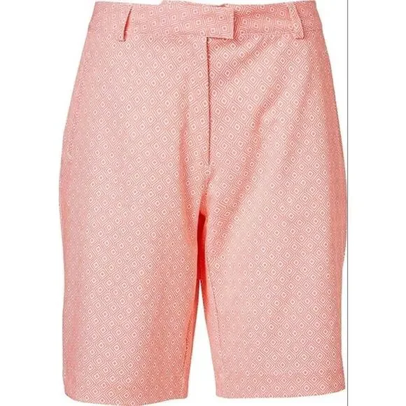 Lady Hagen Coral Tropical Print Shorts Size 2