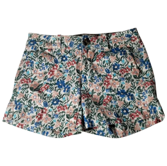 American Eagle Outfitters Stretch Ditsy Floral Cottagecore Mid Rise Summer Short