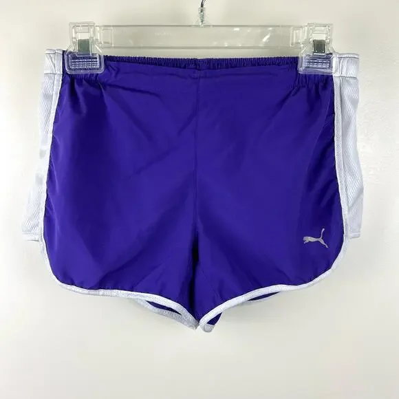 Puma Womens Track Shorts Size Small Retro Purple Athletic Running Athleisure