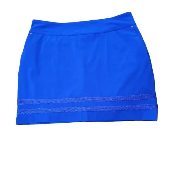 EP Sport Pull on Golf Tennis Skort in Cobalt Blue Size Large